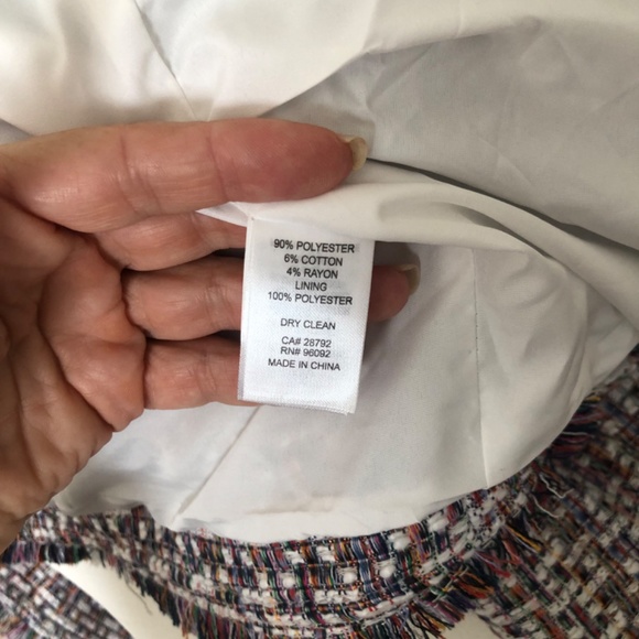 Beautiful Carolina Belle cropped, multicolor zip up blazer jacket medium, NWT - Picture 7 of 7